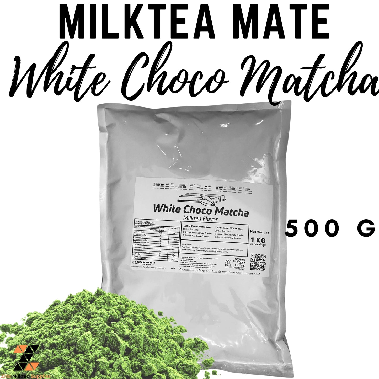 MLKT Powders, Milktea Mate Premium Powder Flavor 500g for MilkTea, Shakes and Frappe