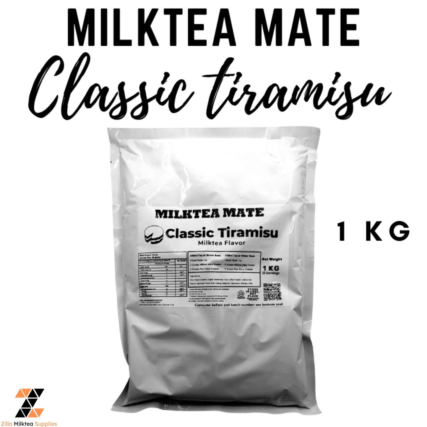 MLKT Powders, Milktea Mate Premium Powder Flavor 1kg for MilkTea, Shakes and Frappe
