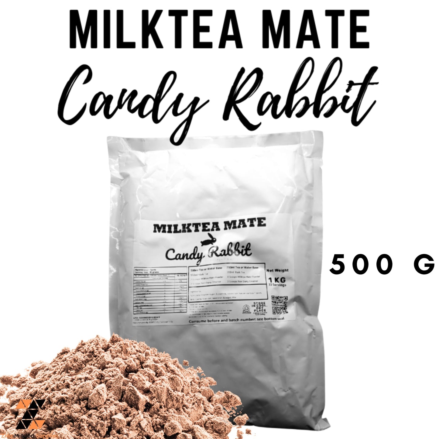 MLKT Powders, Milktea Mate Premium Powder Flavor 500g for MilkTea, Shakes and Frappe