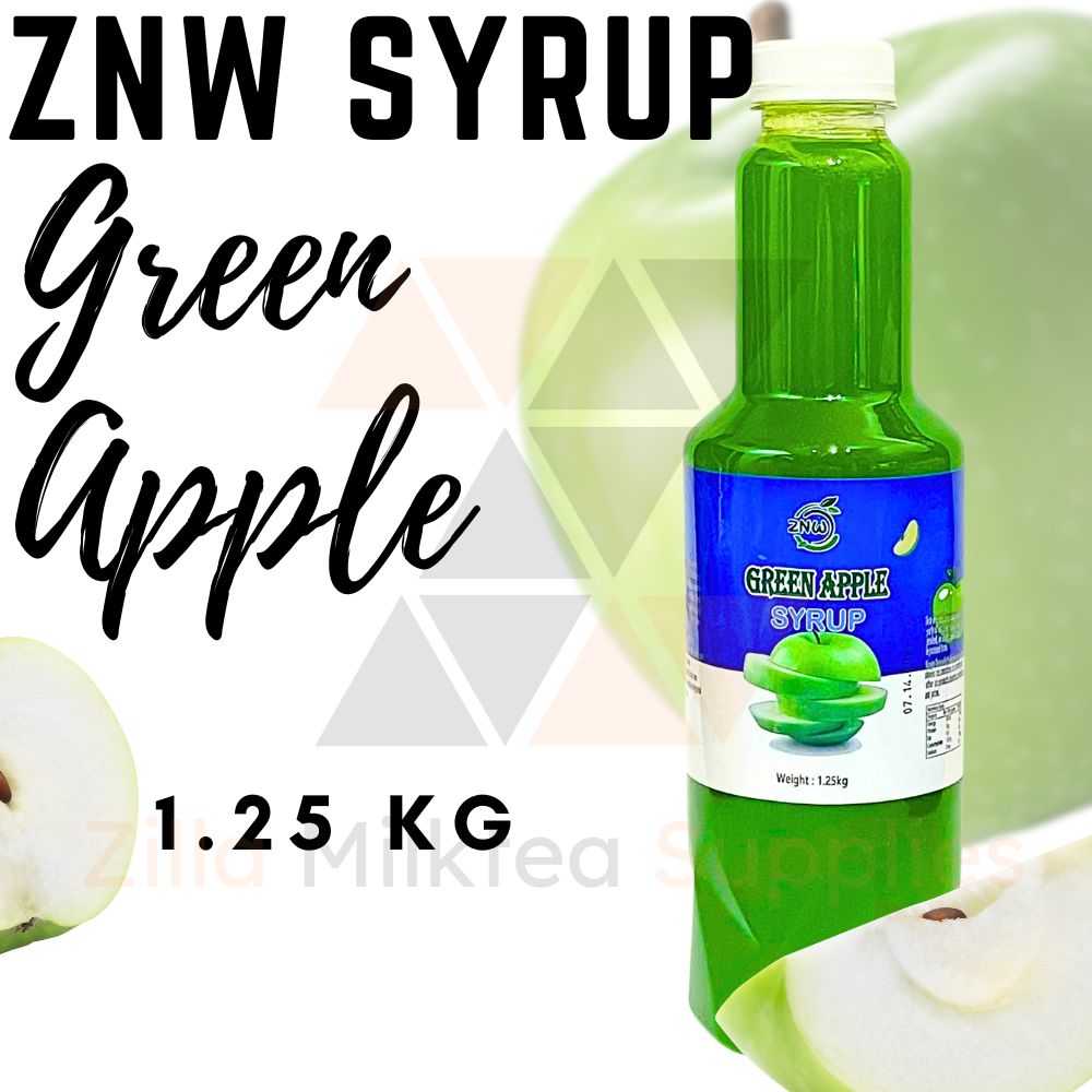 ZNW Fruit Syrup 1.25KG with 10 Premium Flavors Perfect for Fruit Tea, Fruit Soda and Beverages